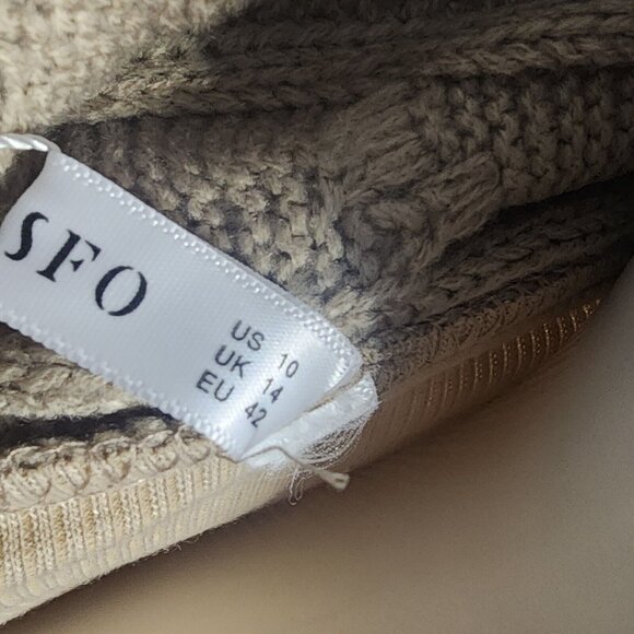 NWT DRESSFO Solid All Tan Long Sleeve Cardigan Sweater Womens Size XL - Picture 7 of 8